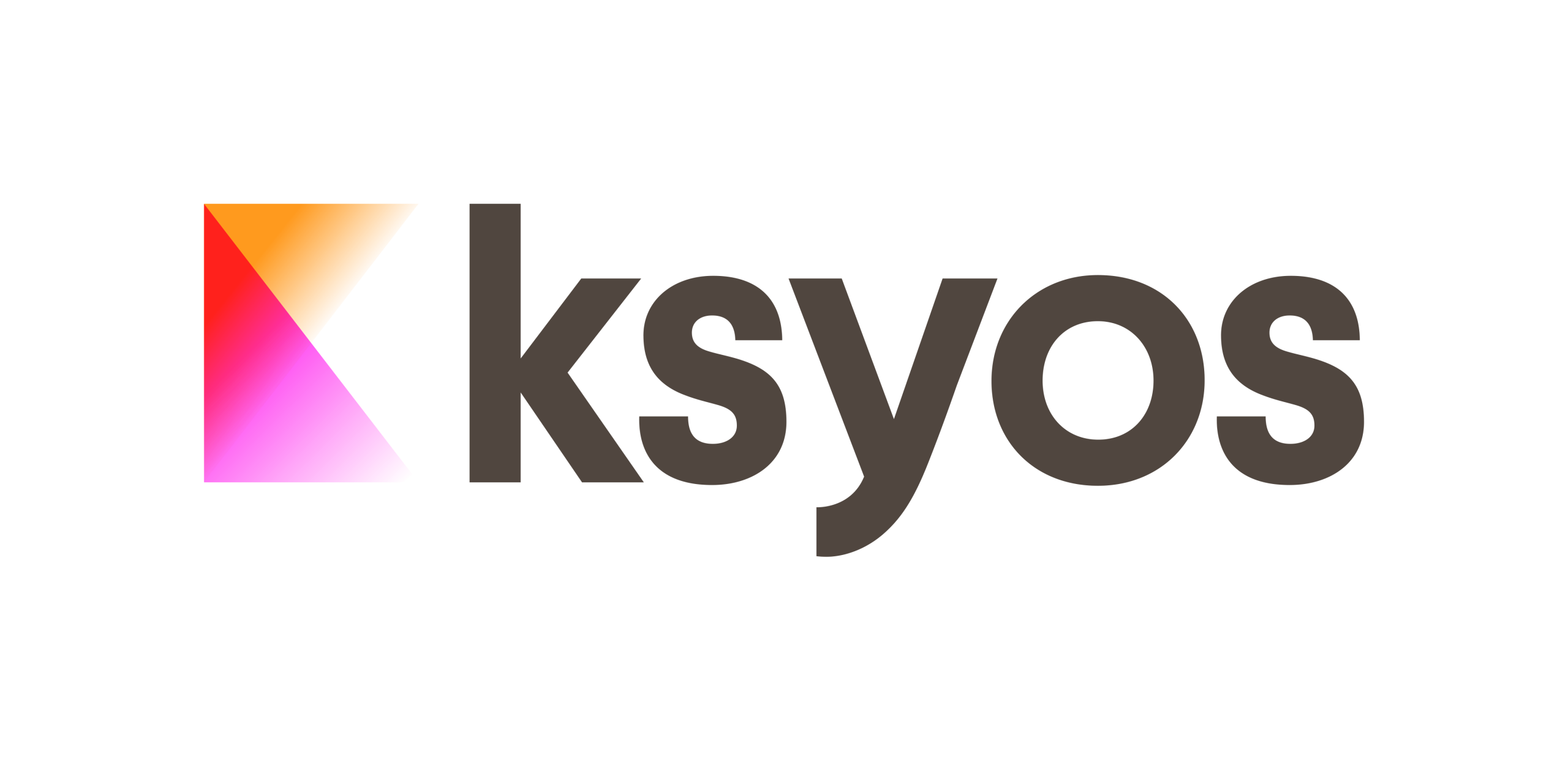 Ksyos logo in zwart-wit
