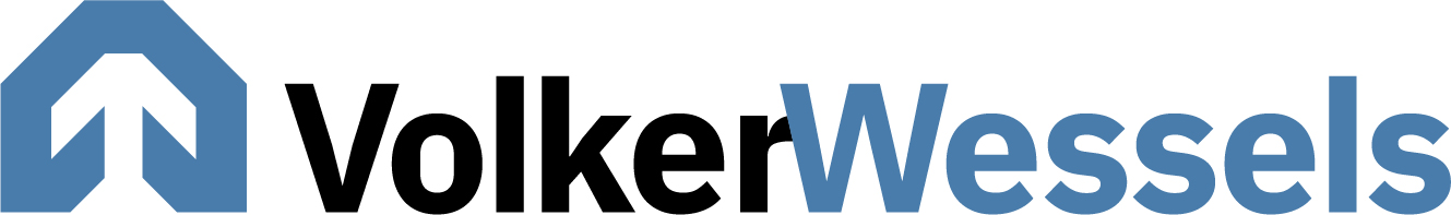 VolkerWessels logo met gestileerd huisicon.